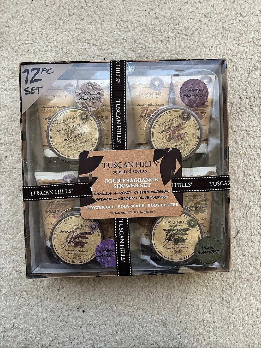 Tuscan Hills Four Fragrance Shower Set